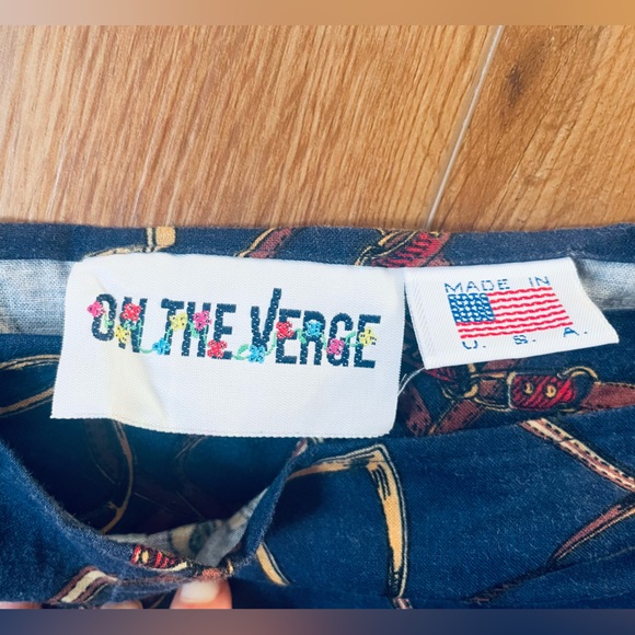 Vintage On the Verge western print wrap skirt, XS - Picture 3 of 8